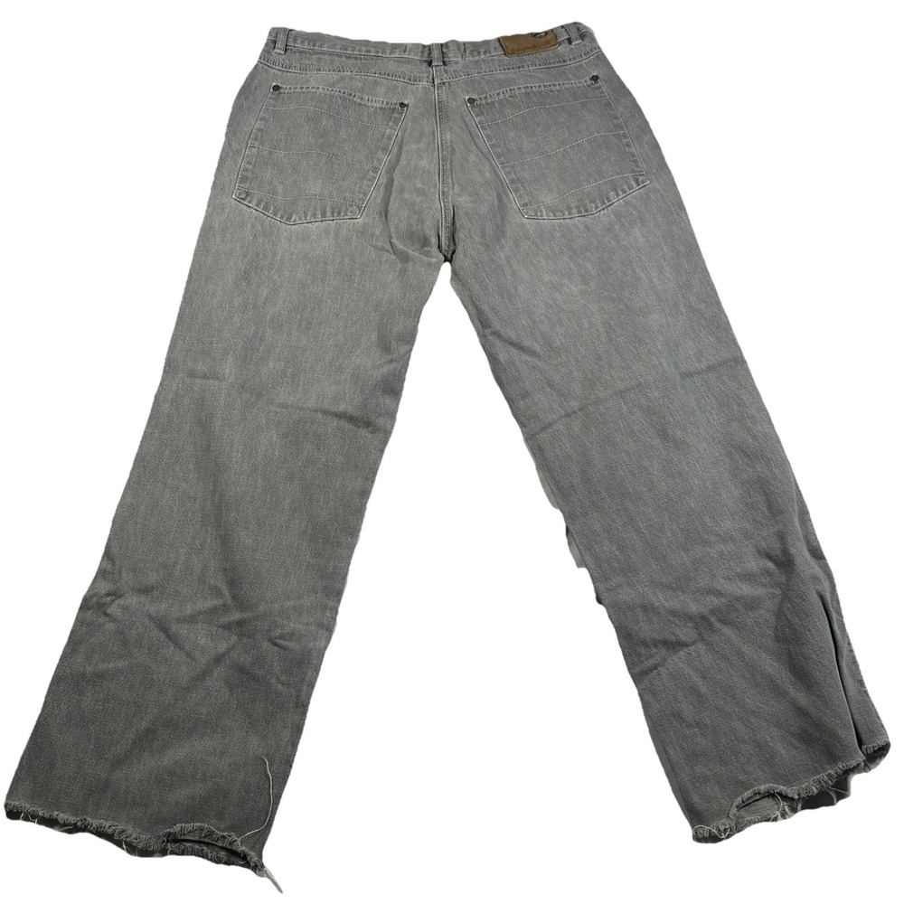 Y2K Timberland Baggy Jeans Men 34 Skater Grunge Streetwear Gray Long pants white